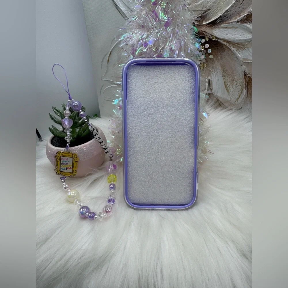 Friends Themed iPhone 17 Pro Max Case with Matching Beaded Strap